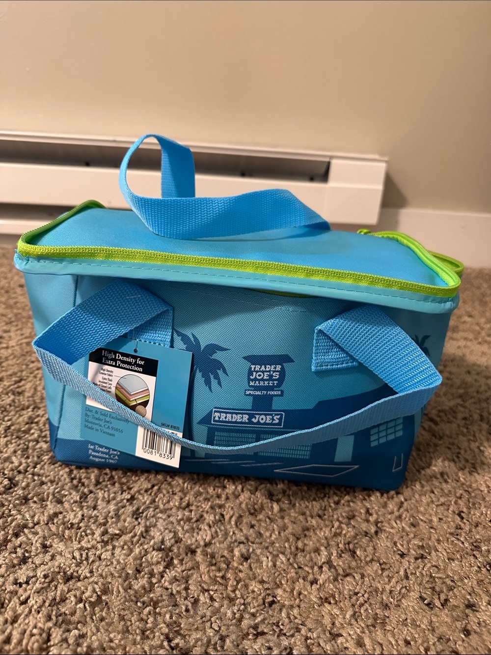 Trader Joe's Blue Insulated Lunch Cooler Bag